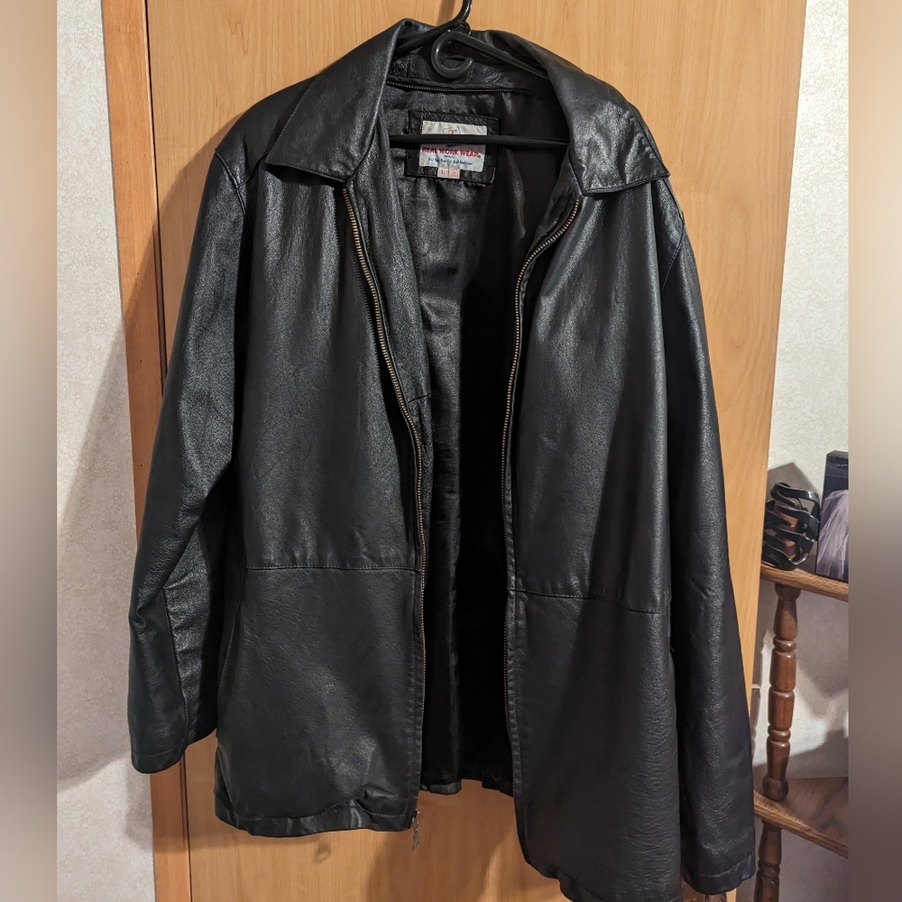 Leather coat